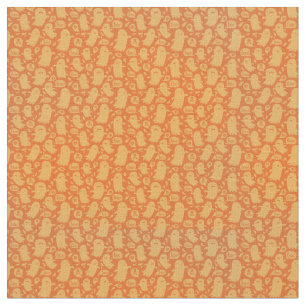 Spooky Orange Gosts Halloween    Stoff