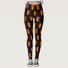 Spooky Owl Halloween Leggings