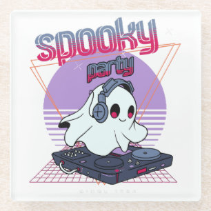 Spooky Party Halloween Glasuntersetzer