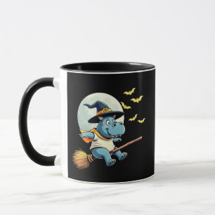 Spooky Pastel Halloween Baby Moo Deng Hippo Tasse