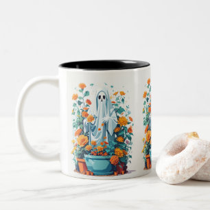Spooky Pflanze Lady Ghost Halloween Garden Waterin Zweifarbige Tasse