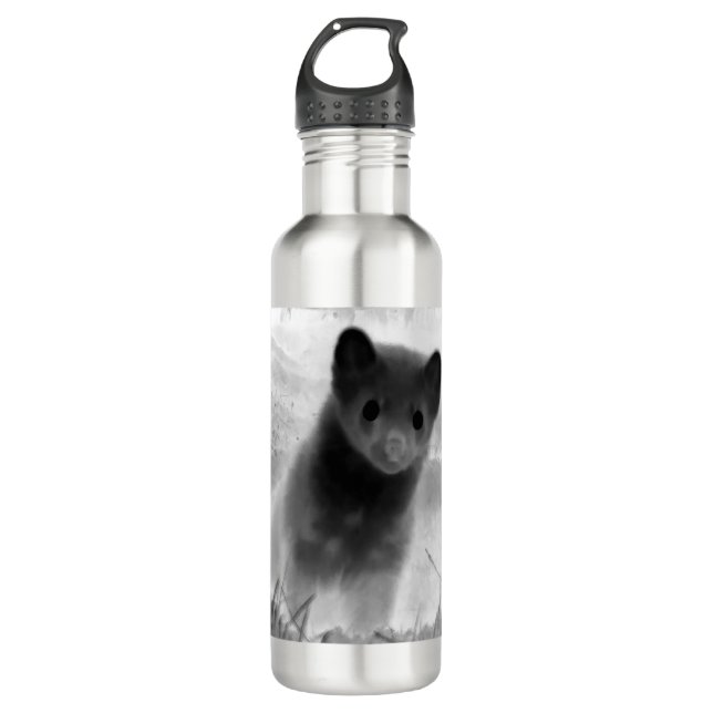 Spooky Pine Marten Edelstahlflasche (Vorderseite)