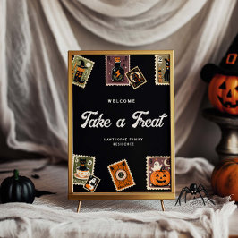 Spooky Postage Briefmarke Halloween-Party Poster