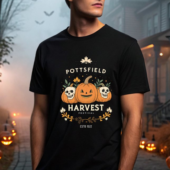 Spooky Pottsfield Harvest Festival Pumpkin Vibes T-Shirt (Von Creator hochgeladen)