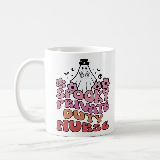 Spooky Private Duty Nurses Women and Ehefrau Nurse Kaffeetasse (Links)