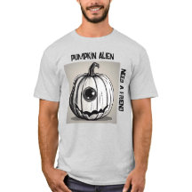 Spooky Pumpkin Alien T - Shirt - Unisex bearbeitba