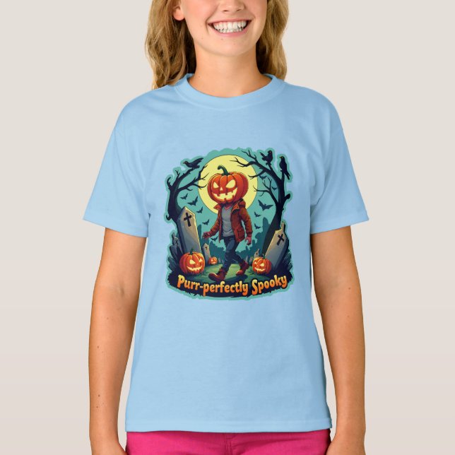 Spooky Pumpkin Art: Perfekt für Halloween Dekor! T-Shirt (Vorderseite)