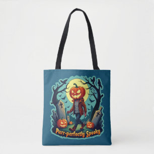 Spooky Pumpkin Art: Perfekt für Halloween Dekor! Tasche