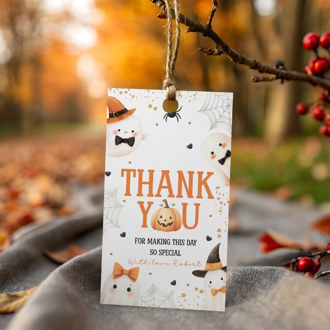 Spooky Pumpkin Birthday Danke Tag Geschenkanhänger (Von Creator hochgeladen)