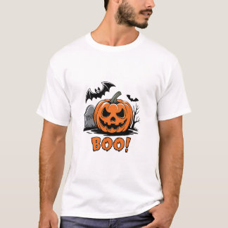 Spooky Pumpkin Boo T - Shirt" T-Shirt