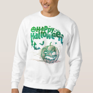 Spooky Pumpkin-Gesicht für Männer Kostüm Sweatshirt