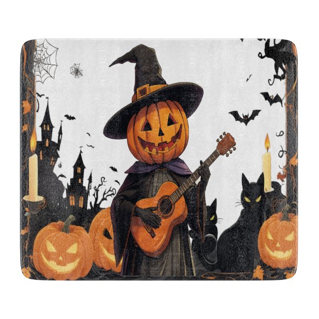 Spooky Pumpkin Glow Cutting Board Schneidebrett (Vorderseite)