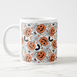 Spooky Pumpkin Halloween Pattern Jumbo-Tasse
