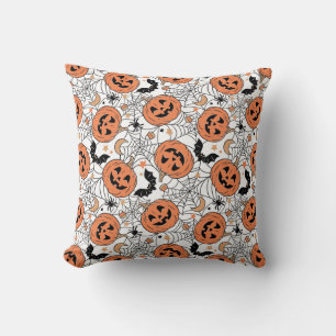 Spooky Pumpkin Halloween Pattern Kissen