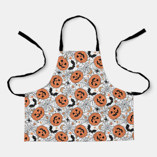 Spooky Pumpkin Halloween Pattern Schürze