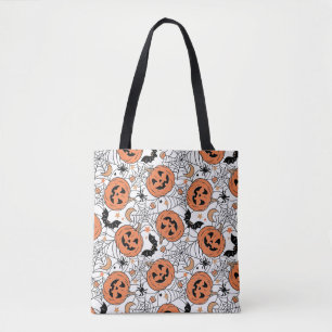 Spooky Pumpkin Halloween Pattern Tasche