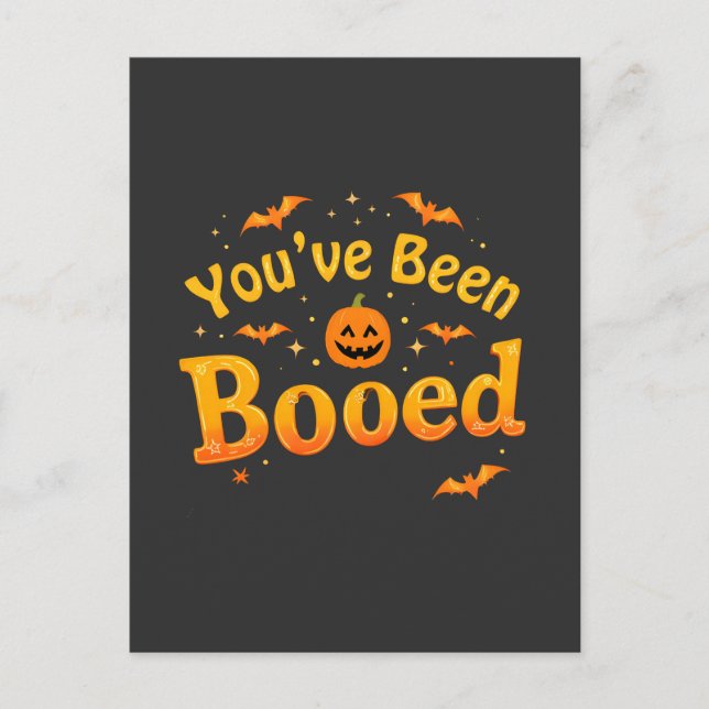 Spooky Pumpkin Halloween wurde dir gebootet Postkarte (Vorderseite)