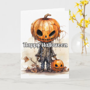 Spooky Pumpkin Happy Halloween Karte