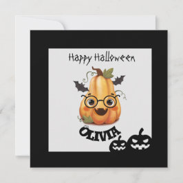 Spooky Pumpkin mit Brillenkarte Halloween