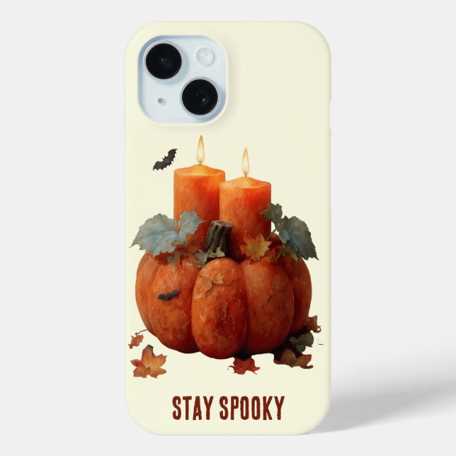 Spooky Pumpkin mit Kerzen bleibe Case-Mate iPhone Hülle (Rückseite)