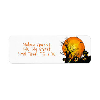 Spooky Pumpkin Moon Halloween benutzerdefinierte A