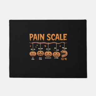 Spooky Pumpkin Pain Scale Trauma Nurse Triage Hall Fußmatte
