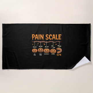 Spooky Pumpkin Pain Scale Trauma Nurse Triage Hall Strandtuch