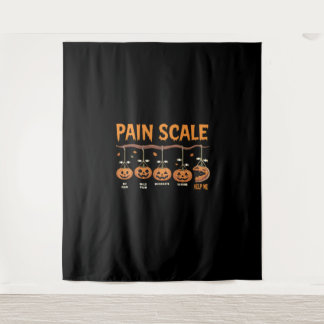 Spooky Pumpkin Pain Scale Trauma Nurse Triage Hall Wandteppich