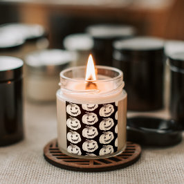 Spooky Pumpkin Pattern | Frohe Halloween Quadratischer Aufkleber