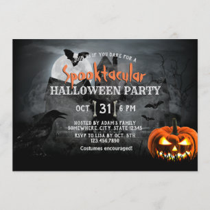 Spooky Pumpkin Spuk House Halloween-Party Einladung