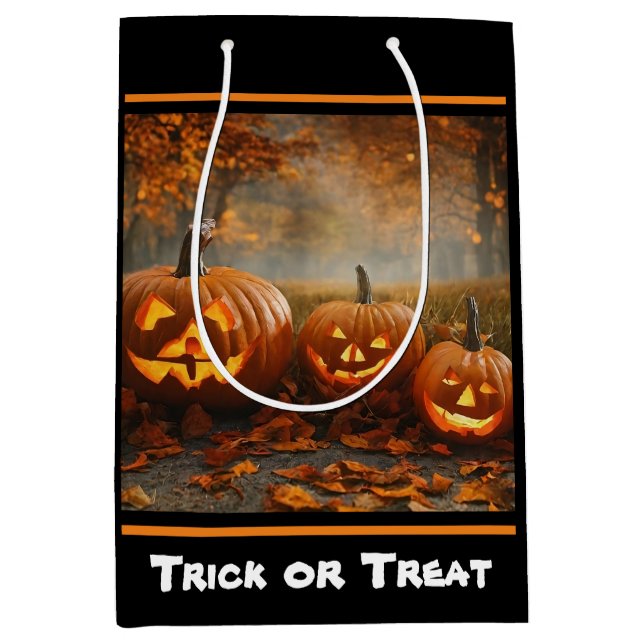 Spooky Pumpkins Family Collection Mittlere Geschenktüte (Vorderseite)