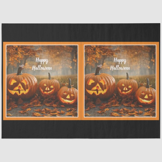 Spooky Pumpkins Family Collection Seidenpapier (Vorderseite)