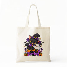 Spooky & Purrfect – Sac Cabas Chat d'Halloween