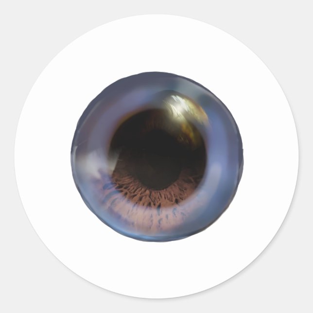 Spooky realistic Blue Eye Eyeballs Halloween Runder Aufkleber (Vorderseite)