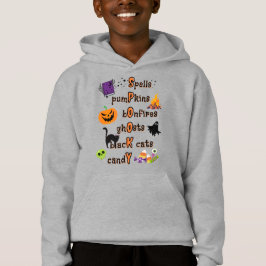 SPOOKY Rechtschreibung mit allen Dingen Halloween Hoodie