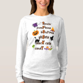 SPOOKY Rechtschreibung mit allen Dingen Halloween T-Shirt