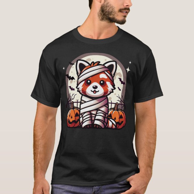 spooky Red Panda mummy T-Shirt (Vorderseite)