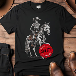 Spooky Reiten Cowboy Skeleton T-Shirt