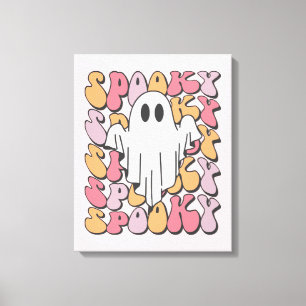 Spooky Retro Ghost Leinwanddruck