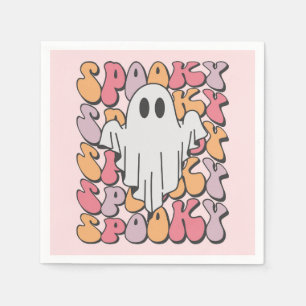 Spooky Retro Ghost Serviette