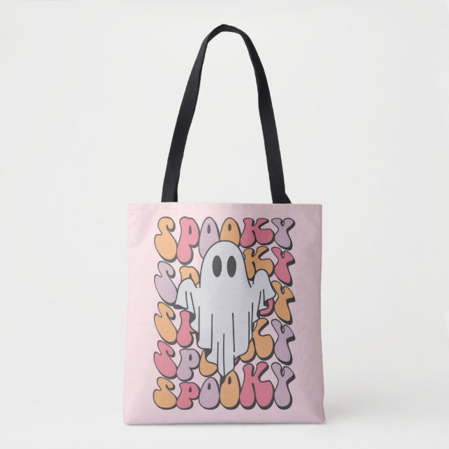 Spooky Retro Ghost Tasche (Vorderseite)