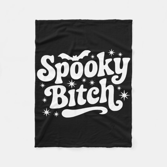 Spooky Retro Halloween Hexenko Zitat Sprichwort Ts Fleecedecke (Vorderseite)