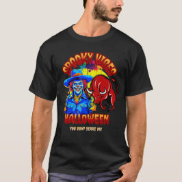 Spooky Rodeo Clown 2 und Bull Halloween T-Shirt
