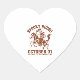 Spooky Rodeo Halloween 31. Oktober Herz-Aufkleber