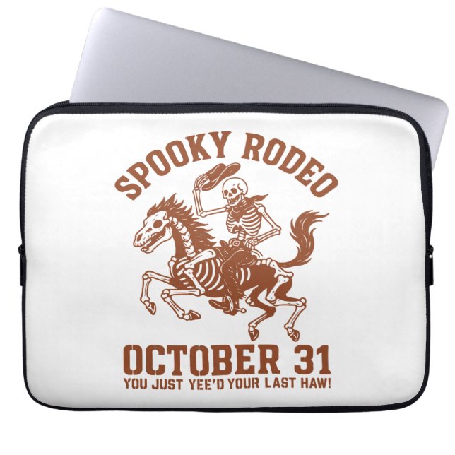 Spooky Rodeo Halloween 31. Oktober Laptopschutzhülle (Vorderseite)