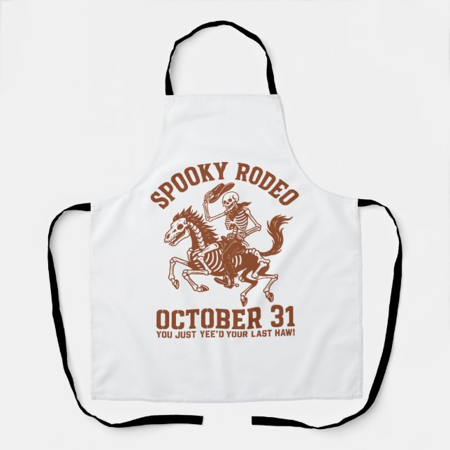 Spooky Rodeo Halloween 31. Oktober Schürze (Vorderseite)