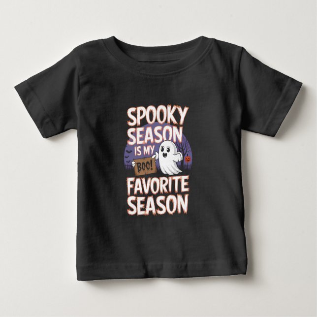 Spooky-Saison Halloween Baby T-shirt (Vorderseite)