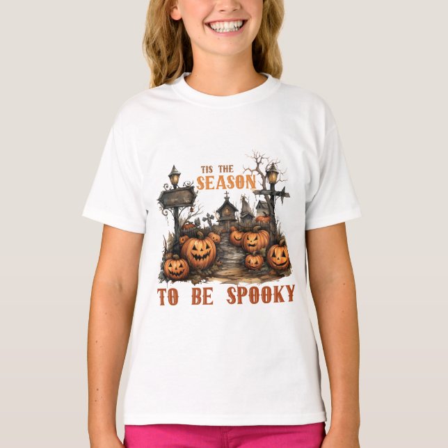 Spooky-Saison Halloween T-Shirt (Vorderseite)