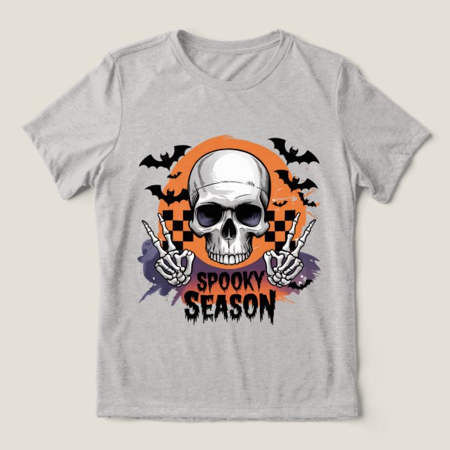 Spooky-Saison Tri-Blend Shirt (Design Vorderseite)