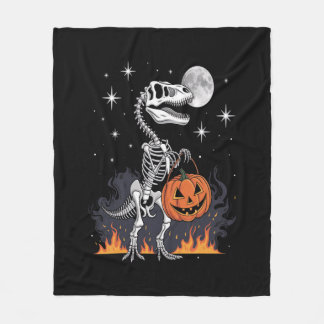 Spooky Saurus Halloween Dinosaur Fleecedecke